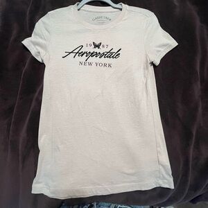 Aeropostale Blush Pink Graphic Tee with Butterfly